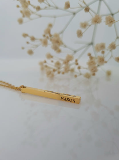 Engraved Pendant Necklace