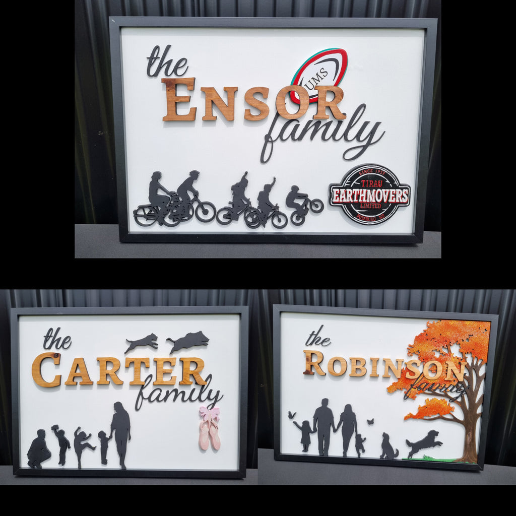 Fully Customised Family Name Sign