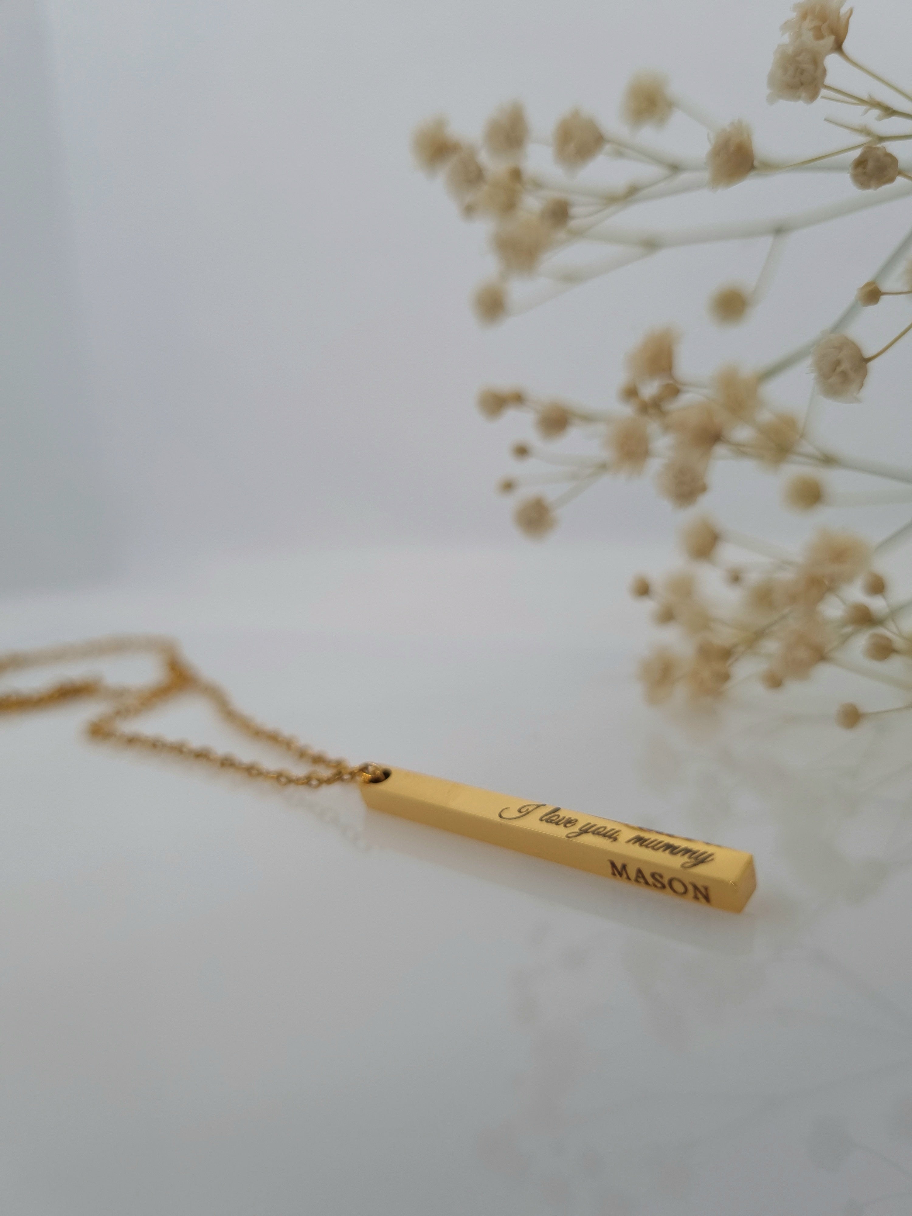 Engraved Pendant Necklace